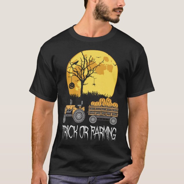 Beautiful Halloween pumpkin Tractor Farming Farmer T-Shirt (Vorderseite)