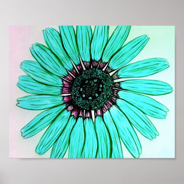 Beautiful hand sketched Flower poster (Vorne)