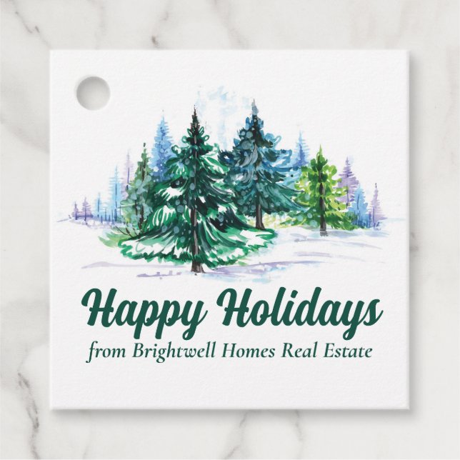 Beautiful Happy Holidays Custom Christmas Party Geschenkanhänger (Vorderseite)