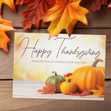 Beautiful Happy Thanksgiving Customizable Business