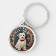 Beautiful Havanese Dog William Morris Floral