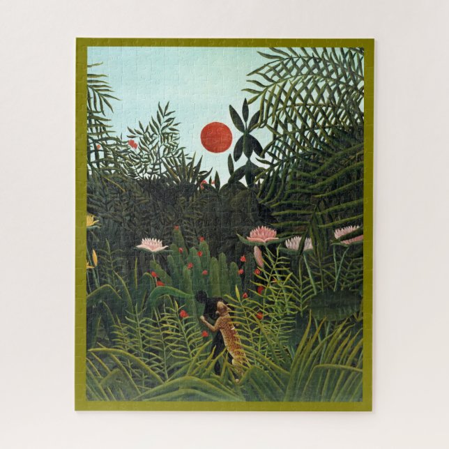 Beautiful Henri Rousseau's famous Virgin Forest Puzzle (Vertikal)