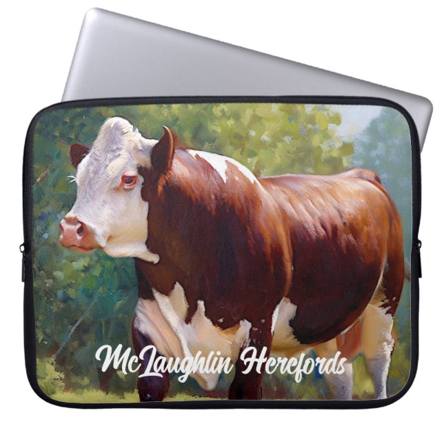 Beautiful Hereford Bull Laptopschutzhülle (Vorderseite)