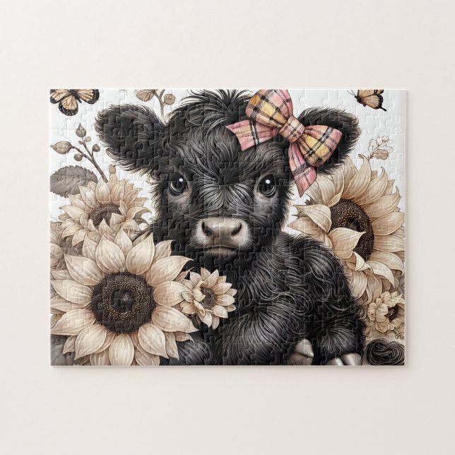 Beautiful Highland Cow Puzzle (Horizontal)