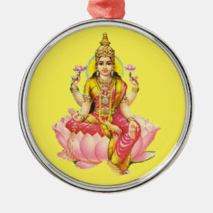 Beautiful Hindu Goddeß Lakshmi Car Ornament Aus Metall