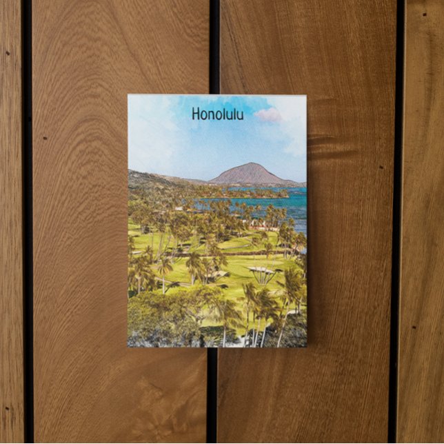 Beautiful Honolulu Oahu Landschaft Reise Postkarte (tropical honolulu scenery postcard)