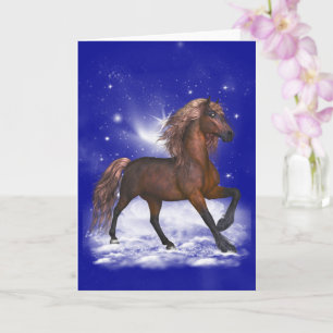Beautiful horse in the clouds, spirit horse. karte