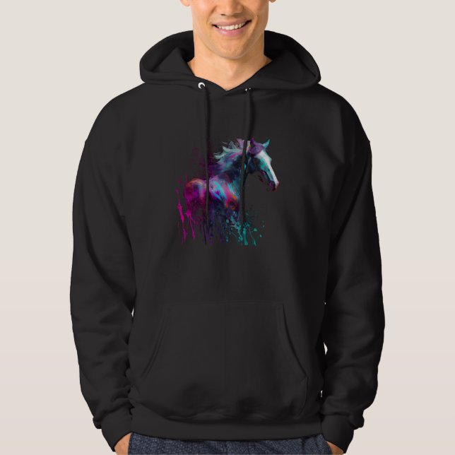 Beautiful Horse  Splash Equestrian Horse Trainer 2 Hoodie (Vorderseite)