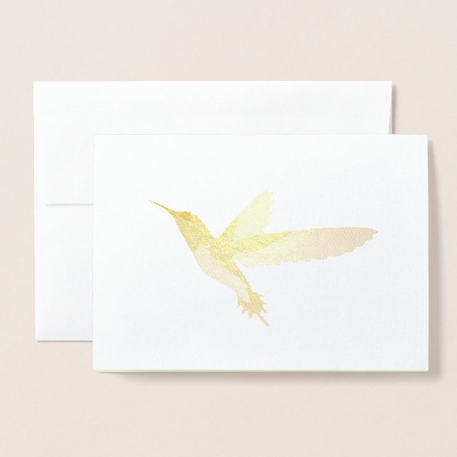 Beautiful Hummingbird Folienkarte (Vorderseite mit Umschlag)