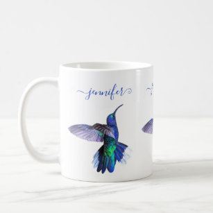 Beautiful Hummingbird Personalisiert Name Kaffeetasse