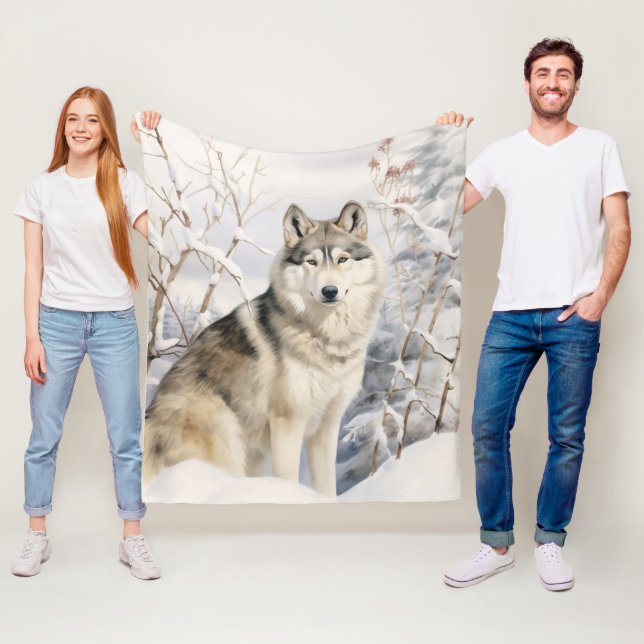 Beautiful Husky Fleecedecke (Beispiel)