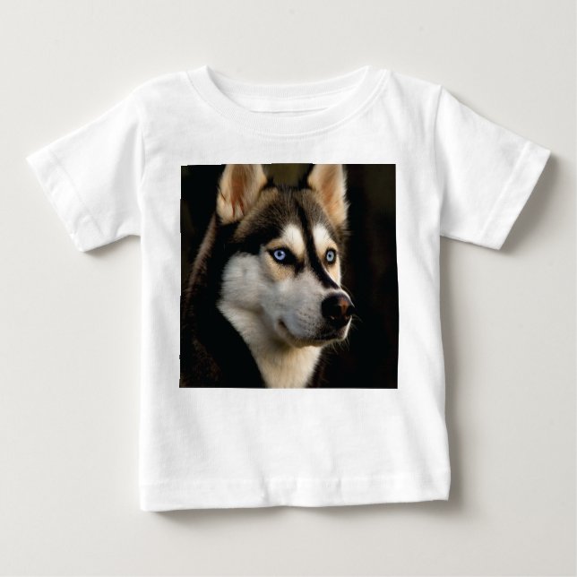 Beautiful Husky Throw Pillow Baby T-shirt (Vorderseite)