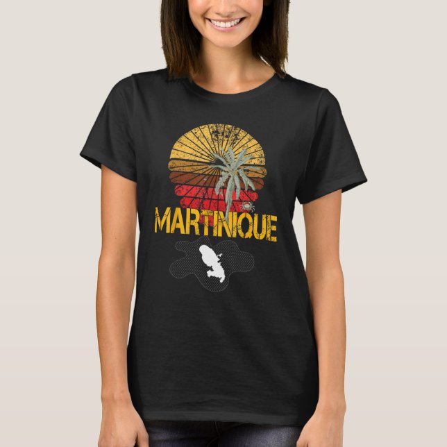 Beautiful  idea map of Martinique Madinina 972 T-Shirt (Vorderseite)