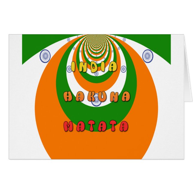 Beautiful India National Flag Colors Hakuna Matata (Vorderseite (Horizontal))
