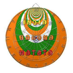 Beautiful India National Flag Colors Hakuna Matata Dartscheibe