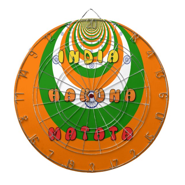 Beautiful India National Flag Colors Hakuna Matata Dartscheibe (vorne)