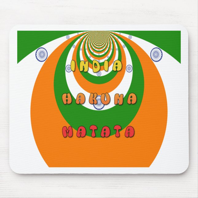 Beautiful India National Flag Colors Hakuna Matata Mousepad (Vorne)