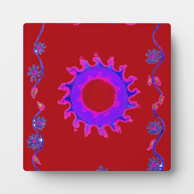 Beautiful Indian Motif Mehndi Art Design Fotoplatte (Vorderseite)