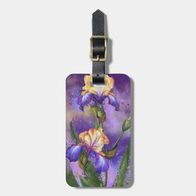 Beautiful Iris Blume Gepäck Tag Gepäckanhänger (Vorderseite vertikal)