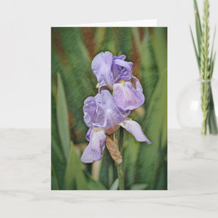 Beautiful Iris Blume Impressionismus Art Note Card Karte