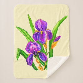 Beautiful Iris Blume Sherpa Blanket Irises Sherpadecke