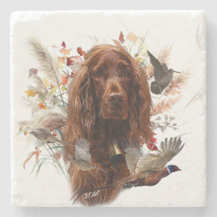 Beautiful Irish Red Setter Steinuntersetzer