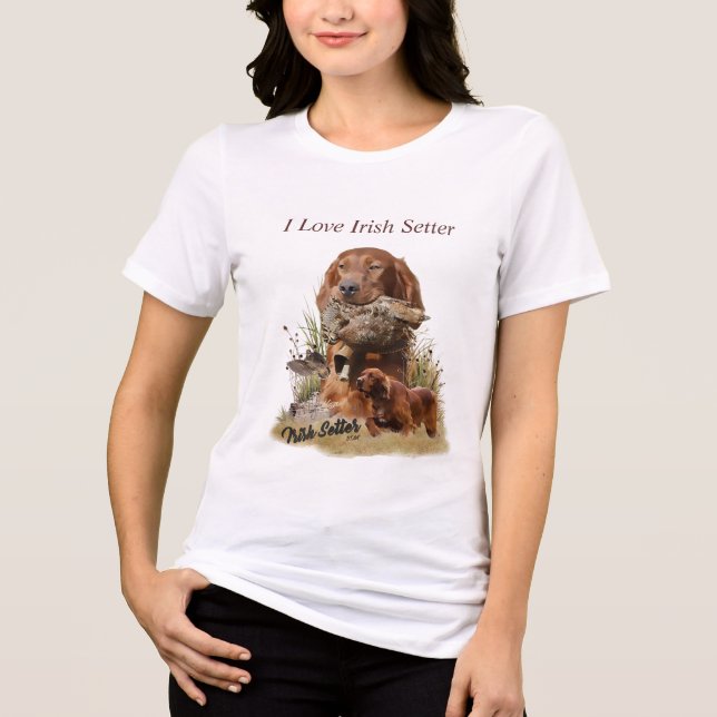 Beautiful Irish Red Setter Tri-Blend Shirt (Vorderseite)