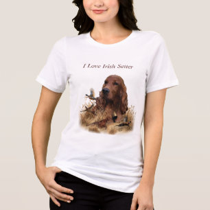 Beautiful Irish Red Setter Tri-Blend Shirt