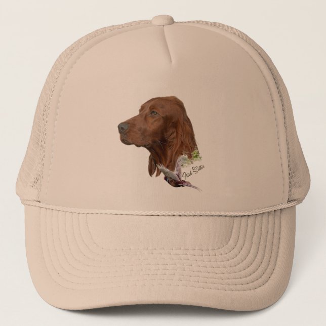 Beautiful Irish Red Setter Truckerkappe (Vorderseite)