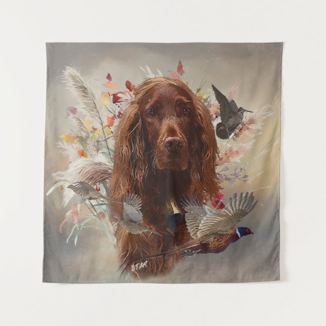 Beautiful Irish Red Setter Wandteppich (Vorderseite)