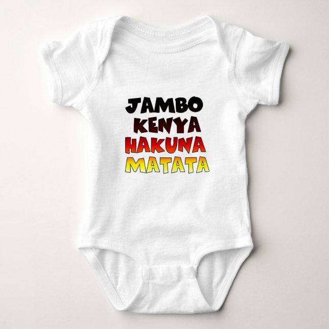 Beautiful Jambo Kenya Hakuna Matata Schöne Aussich Baby Strampler (Vorderseite)