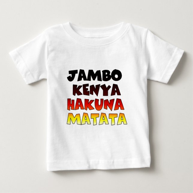 Beautiful Jambo Kenya Hakuna Matata Schöne Aussich Baby T-shirt (Vorderseite)