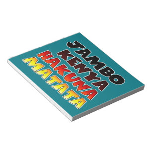 Beautiful Jambo Kenya Hakuna Matata Schöne Aussich Notizblock