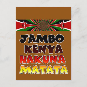 Beautiful Jambo Kenya Hakuna Matata Schöne Aussich Postkarte