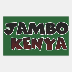 Beautiful Jambo Kenya Hakuna Matata Schöne Aussich Rechteckiger Aufkleber