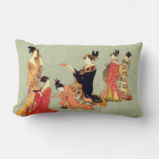 Beautiful Japanese Art Design Throw Pillows Lendenkissen