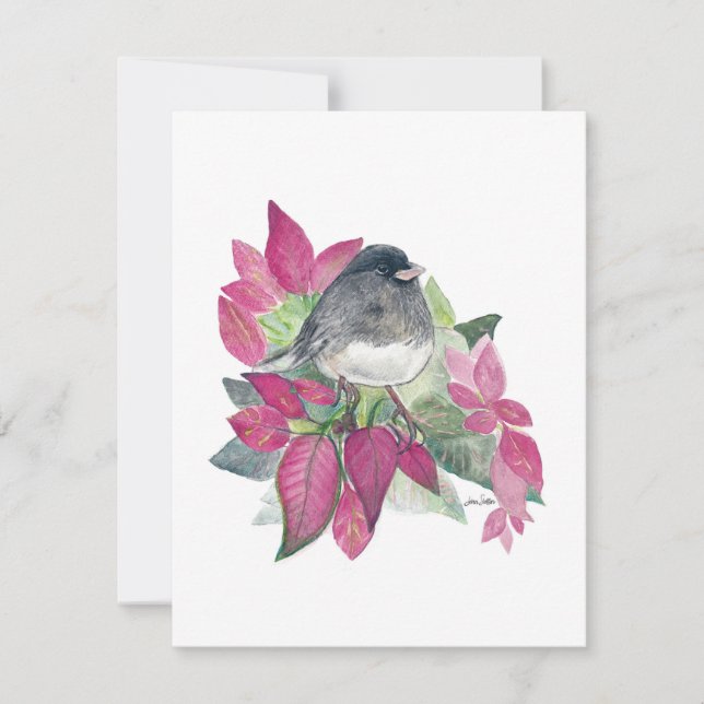 Beautiful Junco Watercolor Note Card (Vorderseite)