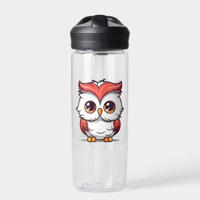 Beautiful Kawaii Style Owl Cartoon-77038 Trinkflasche (Vorderseite)