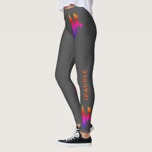 Beautiful Kayaker in Orange rosa Farben Leg Leggings