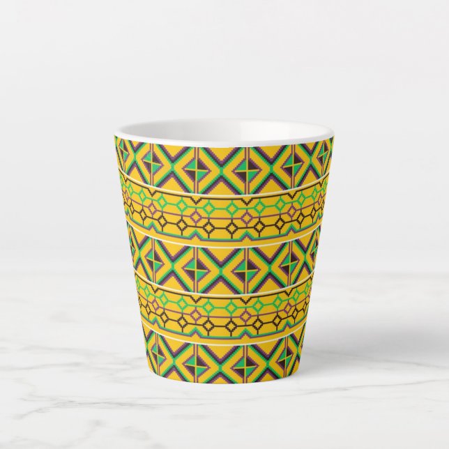 Beautiful Kente Ghana African Ethnic gedruckt Milchtasse (Vorderseite)