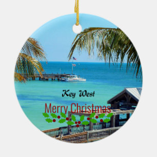 Beautiful Key West - Frohe Weihnachten Keramik Ornament