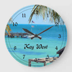 Beautiful Key West Große Wanduhr