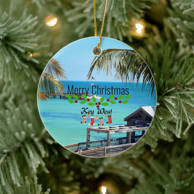Beautiful Key West Weihnachten Keramik Ornament (Baum)
