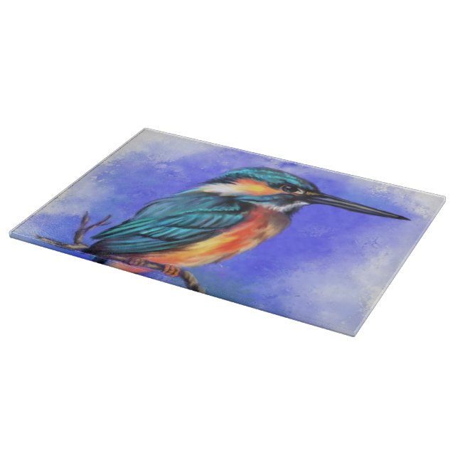 Beautiful Kingfisher Bird Cutting Board Schneidebrett (Ecke)