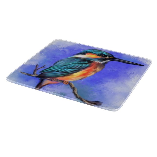 Beautiful Kingfisher Bird Cutting Board Schneidebrett (Ecke)