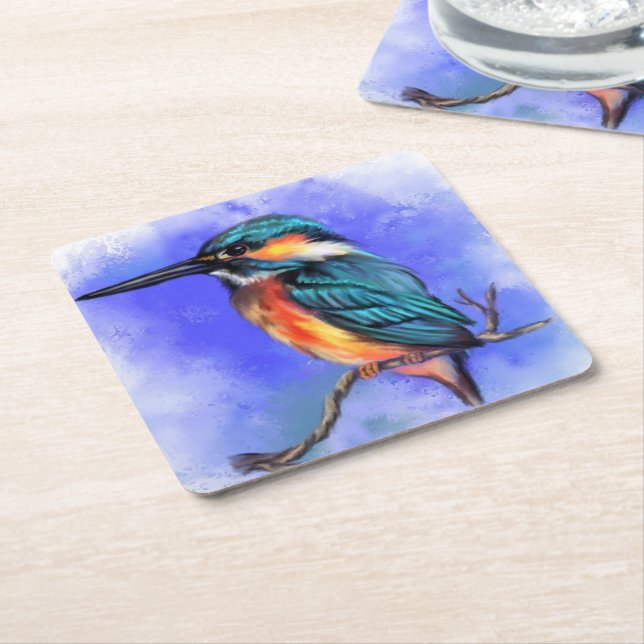 Beautiful Kingfisher Paper Untersetzer (angewinkelt)