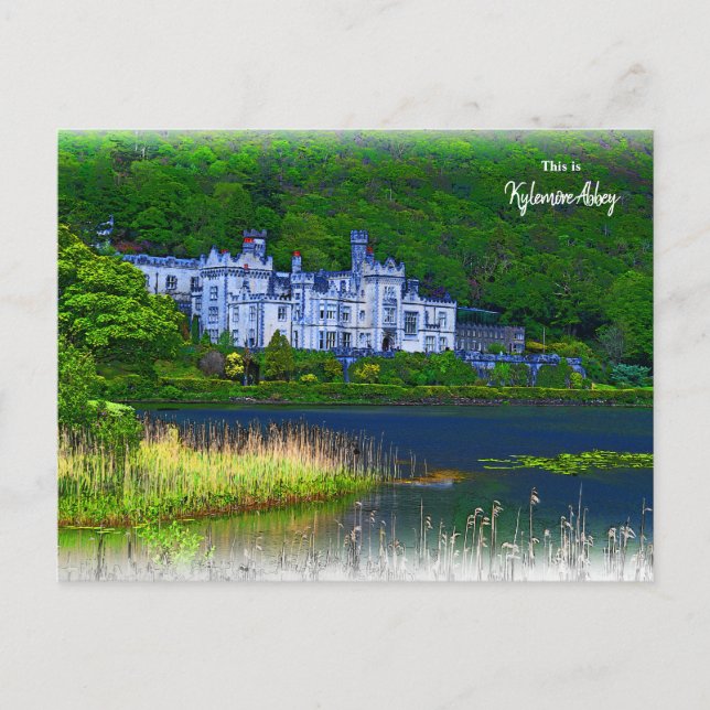 Beautiful Kylemore Abbey, Irland Postkarte (Vorderseite)