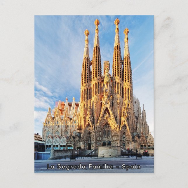 Beautiful La Segrada Familia - Spanien Postkarte (Vorderseite)