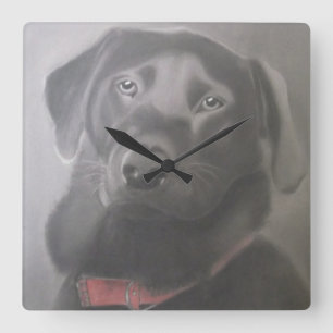 Beautiful Labrador Retriever Quadratische Wanduhr
