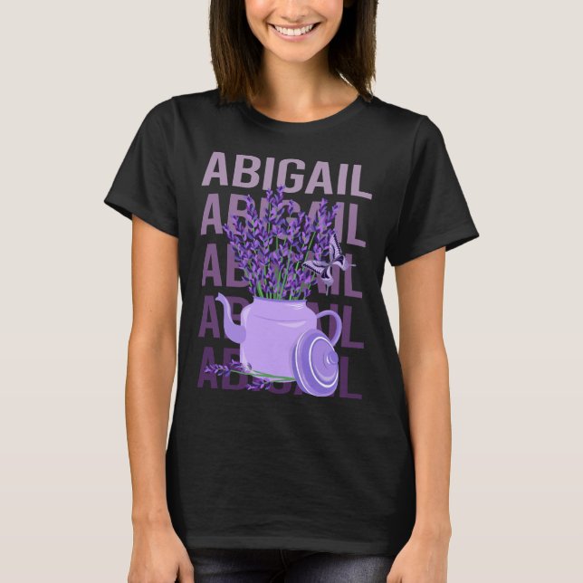 Beautiful Lavender - Abigail Name T-Shirt (Vorderseite)
